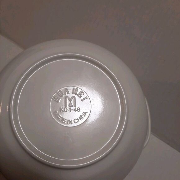 Hua Mei Melamine Covered Bowl 1-48 Grape Leaf Pattern Vtg Kitchen Retro Kitschy - Picture 5 of 6